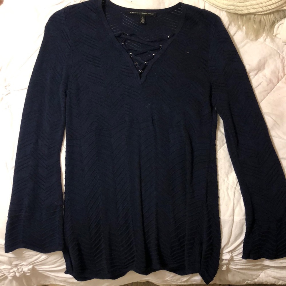 Lace front sweater